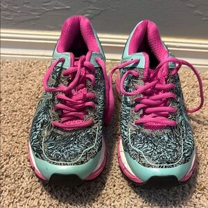 Asics Women's Athletic Shoes - Pink and Teal